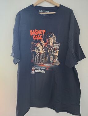New Fright Rags Basket Case Graphic Horror Tee, 40th Anniversary, Black, 4XL